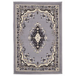 Unique Loom - Unique Loom Gray Washington Reza 2' 2 x 3' 0 Area Rug - The gorgeous colors and classic medallion motifs of the Reza Collection will make a rug from this collection the centerpiece of any home. The vintage look of this rug recalls ancient Persian designs and the distinction of those storied styles. Give your home a distinguished look with this Reza Collection rug.