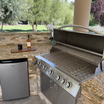 Outdoor Gazebo with Built-in BBQ