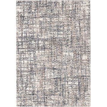 Orian Cotton Tail Cross Thatch 6'7"x9'6" Taupe Rug