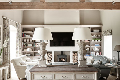 Inspiration for a country family room in Gloucestershire.