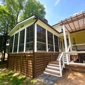 Three-Season Porch with two-level deck