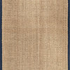 nuLOOM Hesse Checker Weave Seagrass Area Rug, Navy, 3'x5'