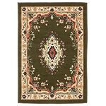 Unique Loom - Unique Loom Green Washington Reza 2' 2 x 3' 0 Area Rug - The gorgeous colors and classic medallion motifs of the Reza Collection will make a rug from this collection the centerpiece of any home. The vintage look of this rug recalls ancient Persian designs and the distinction of those storied styles. Give your home a distinguished look with this Reza Collection rug.