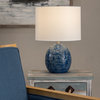 Tide Blue Ceramic Fish Lamp