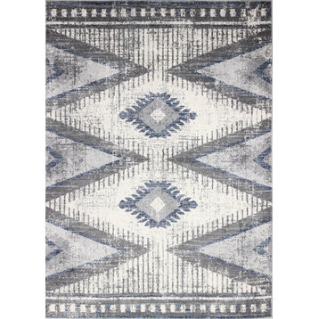 Bashian Xaniva Area Rug Ivory and Gray 7'6"x9'6"