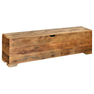 Blanket Trunk, Reclaimed Barn Wood Chest, Entry Way Storage Bench, King