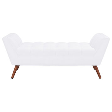 Safavieh Couture Damian Tufted Bench, White