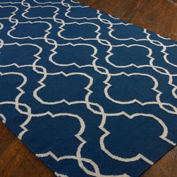 Grand Bazaar Over Dyed Area Rug- Blue - Area Rugs
