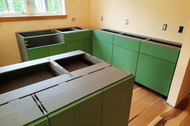 Example of a trendy kitchen design in Boston