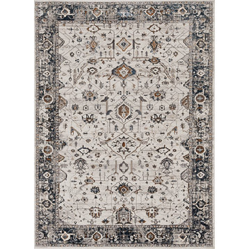 KAS Inspire 7500 Empera Traditional Rug, Ivory and Gray, 9'10"x13'2"