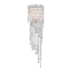 Chantant 2-Light Wall Sconce in Stainless Steel With Clear Heritage Crystal