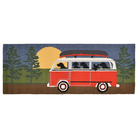Frontporch Camping Trip Doormat, Red, 2'x5'