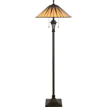 Quoizel TF9397 Gotham 2 Light 62" Tall Vintage Floor Lamp - Vintage Bronze