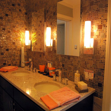 River Forest Bathroom - Vanity Backsplash