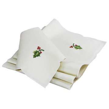Winter Berry Collection Christmas Napkins, 21"x21", Set of 4