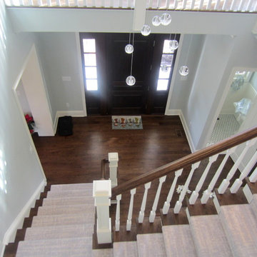 LOCUST VALLEY: 4" SELECT WHITE OAK SUPPLY/INSTALL & FINISH W DARK WALNUT/TRAFFIC