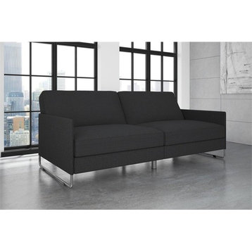 DHP Pembroke Linen Convertible Sleeper Sofa in Gray