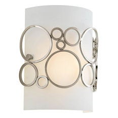 Progress Lighting P7056-09 1-Light 1/2 Pocket Sconce with White Acrylic Diffuser