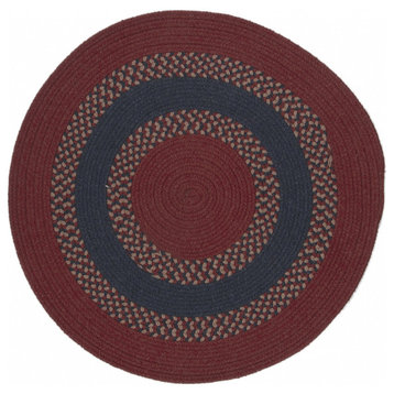 Colonial Mills Rug Corsair Banded Round Red Round, 12x12'