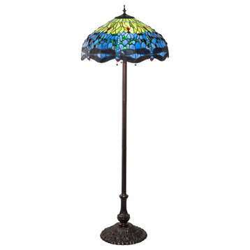 62 High Tiffany Hanginghead Dragonfly Floor Lamp