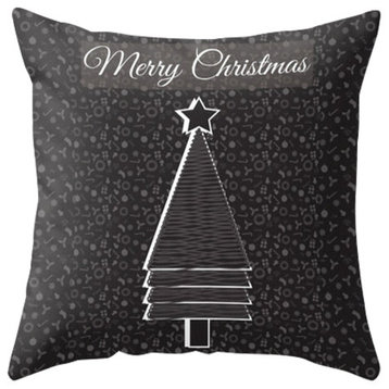 Christmas Black And White Pillow Case