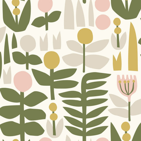 Yellow A Bit Of Folk Peel & Stick Wallpaper Bolt