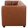 83" Genuine Leather Sofa, Brown