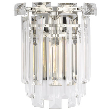 Arden One Light Wall Sconce, Polished Nickel