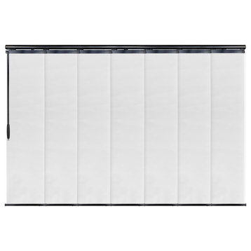 Chauky White 7-Panel Track Extendable Vertical Blinds 110-153"W
