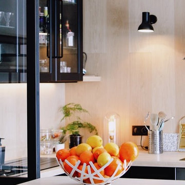 Avant/Après Rénovation d'une cuisine avec intégration d'une verrière