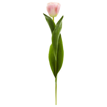 22" Tulip Artificial Flower, Set of 8, Pink