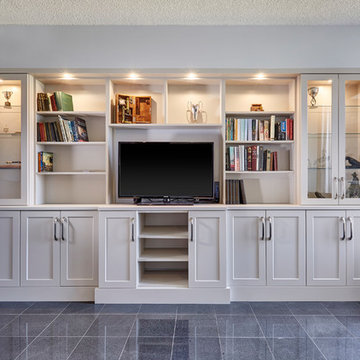 Condo Wall Unit with glass and LED lights