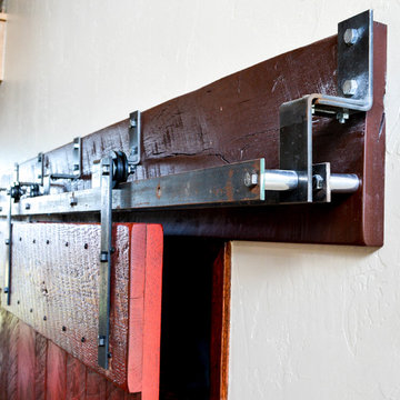 Reclaimed Wood Sliding Bi-Pass Barn Doors in Waterford, Virginia