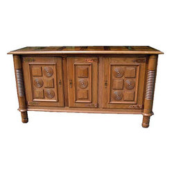 Modern Oak Sideboard with Copper Accents - Buffets And Sideboards