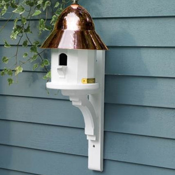 Copper Top Bird House with Polished Copper Roof by Lazy Hill Farm Designs