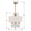 Othello 3 Light Vibrant Gold Chandelier