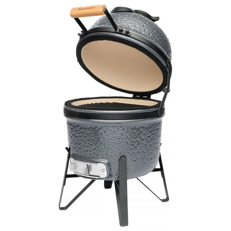 Ceramic Barbecue, Bluestone Gray, 13"