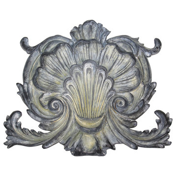 Shell Wall Plaque, Washed Gray
