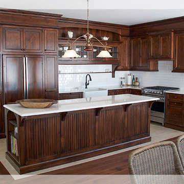 French Country Espresso Kitchen