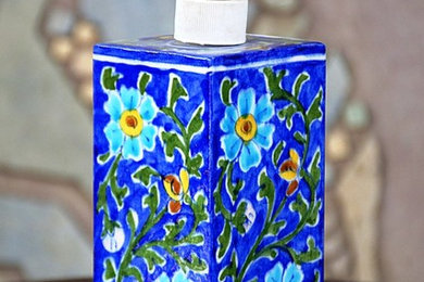 Blue Pottery Liquid Dispenser