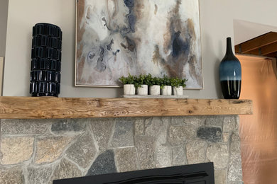 Minimalist family room photo in New York