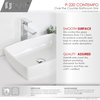 STYLISH 19" White Rectangular Ceramic Vessel Bathroom Sink