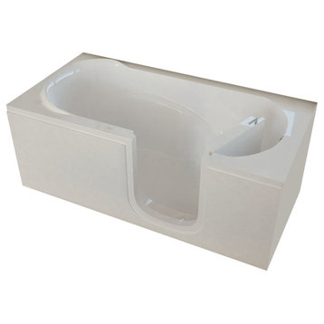 MediTub Step-In 30 x 60 Right Drain White Whirlpool Jetted Step-In Bathtub