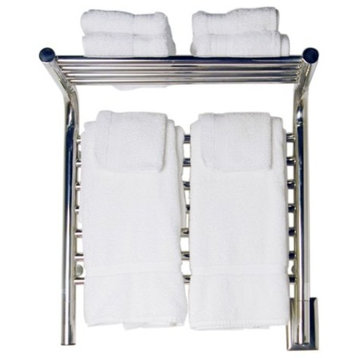 Jeeves Model M-Shelf 11-Bar Hardwired Electric Towel Warmer, White