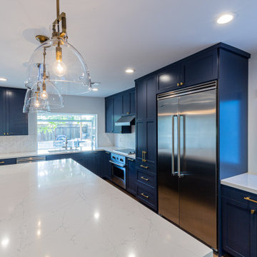 Blue Kitchen Remodel