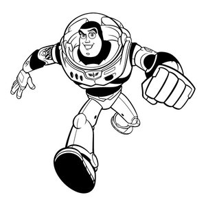 buzz lightyear black and white