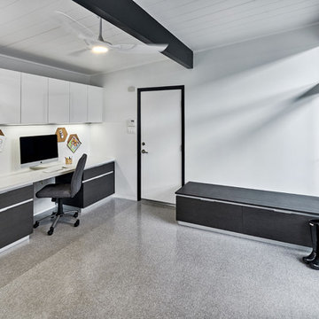 Kitchen and office - Eichler open concept
