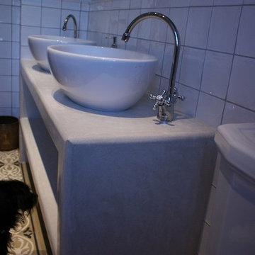 Tadelakt vanity in Djursholm