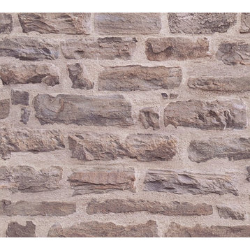 Best of Wood'n Stone, Modern Wood Stone Brick Red Wallpaper Roll