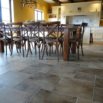 Private Residence - dining room modular Origine floor tiles